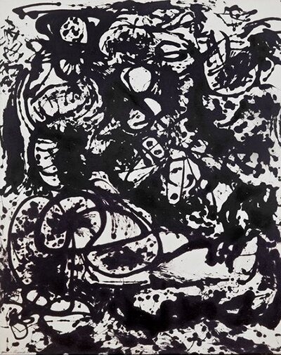 jackson pollock paintings black and white